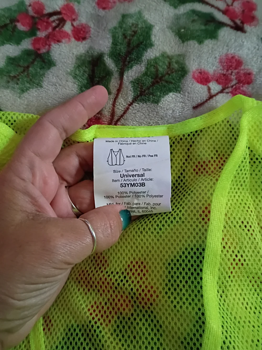 High-Visibility Safety Vest - Neon Yellow with Orange Reflective Stripes